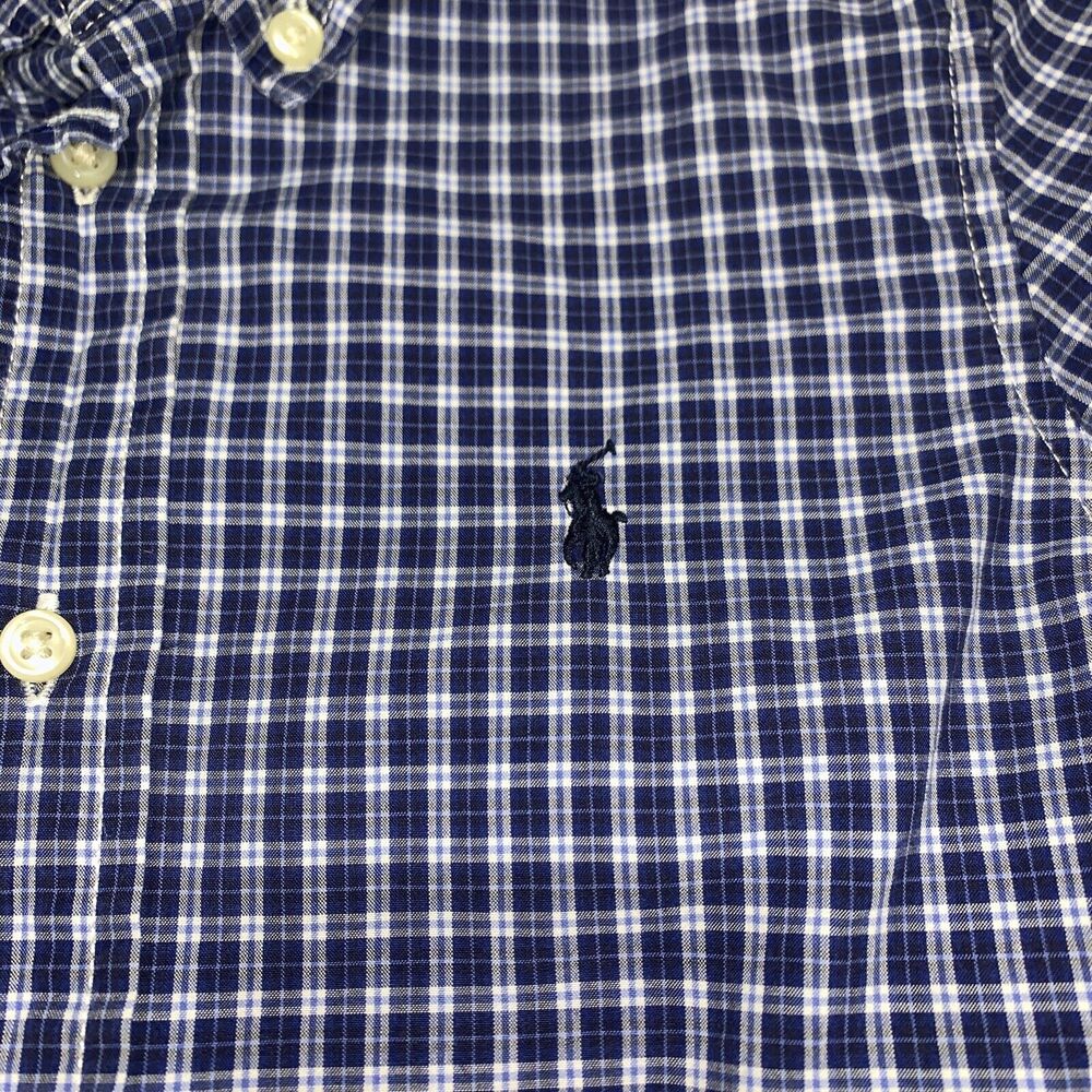 Ralph Lauren Gymboree Boy's Button Down Shirt Sz 5 LOT OF 2 Plaid Blue - Picture 3 of 11